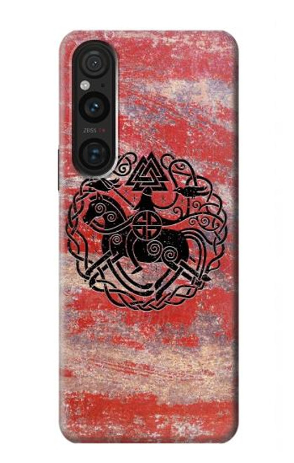 W3831 Viking Norse Ancient Symbol Hard Case and Leather Flip Case For Sony Xperia 1 V
