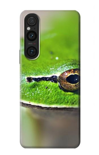 W3845 Green frog Hard Case and Leather Flip Case For Sony Xperia 1 V
