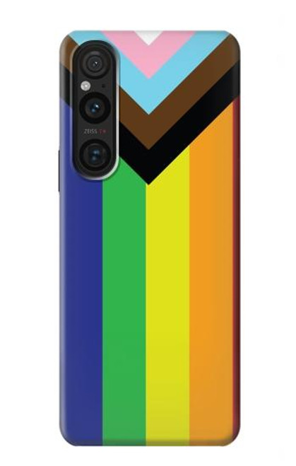 W3846 Pride Flag LGBT Hard Case and Leather Flip Case For Sony Xperia 1 V