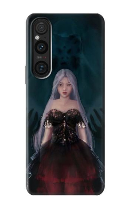 W3847 Lilith Devil Bride Gothic Girl Skull Grim Reaper Hard Case and Leather Flip Case For Sony Xperia 1 V