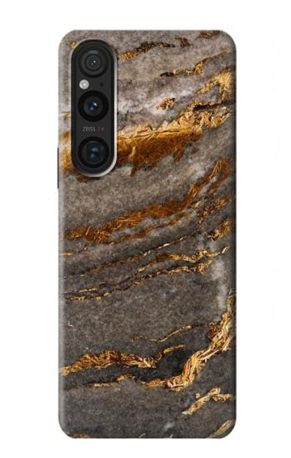 W3886 Gray Marble Rock Hard Case and Leather Flip Case For Sony Xperia 1 V