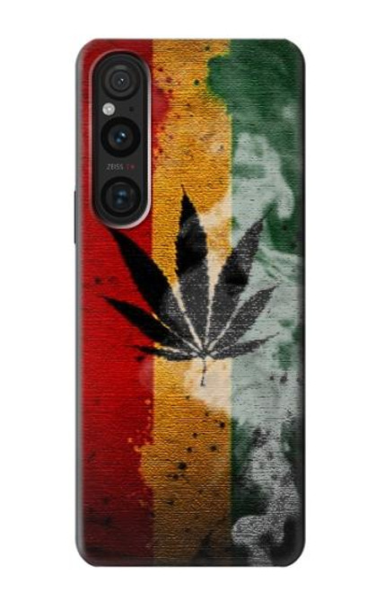 W3890 Reggae Rasta Flag Smoke Hard Case and Leather Flip Case For Sony Xperia 1 V