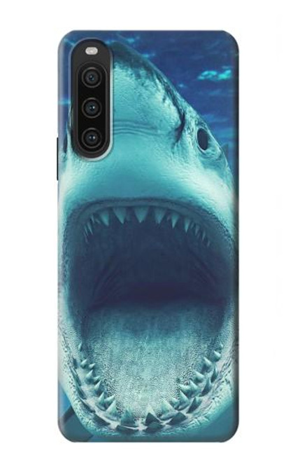 W3548 Tiger Shark Hard Case and Leather Flip Case For Sony Xperia 10 V