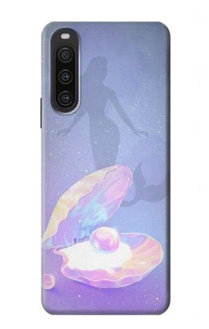 W3823 Beauty Pearl Mermaid Hard Case and Leather Flip Case For Sony Xperia 10 V