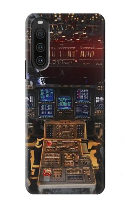 W3836 Airplane Cockpit Hard Case and Leather Flip Case For Sony Xperia 10 V