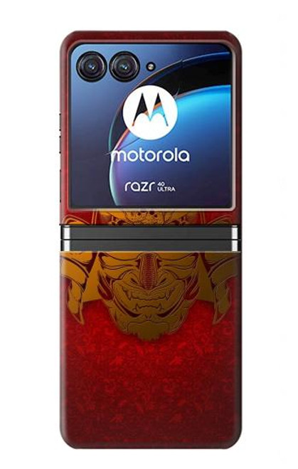 W0820 Samurai Mask Helmet Hard Case For Motorola Razr 40 Ultra