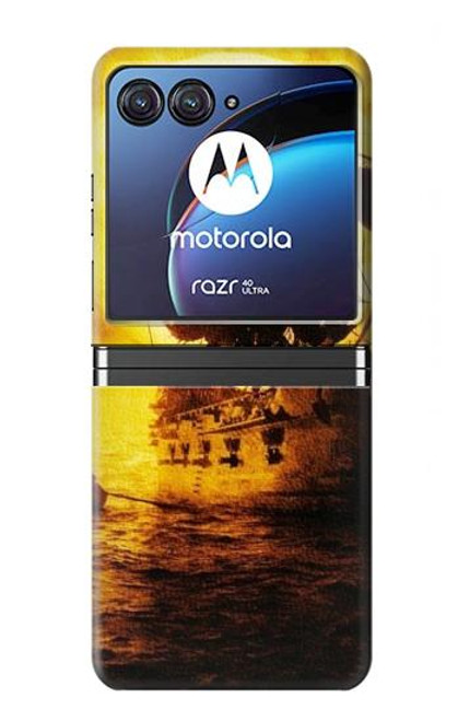 W0841 Pirates Black Pearl Hard Case For Motorola Razr 40 Ultra