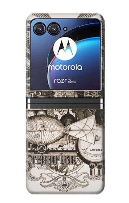 W1681 Steampunk Drawing Hard Case For Motorola Razr 40 Ultra