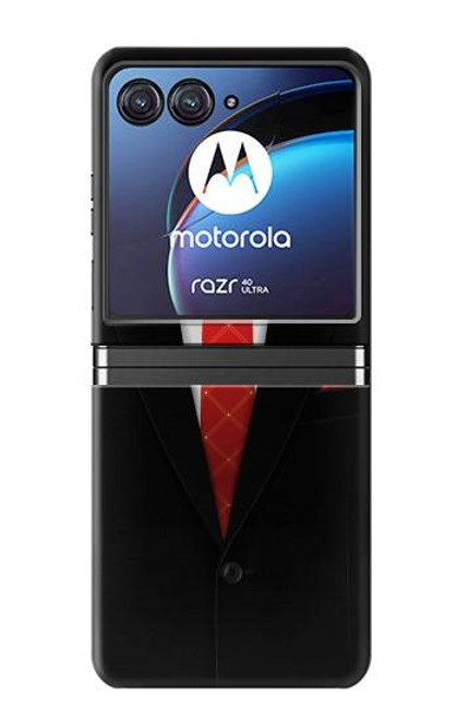 W1805 Black Suit Hard Case For Motorola Razr 40 Ultra