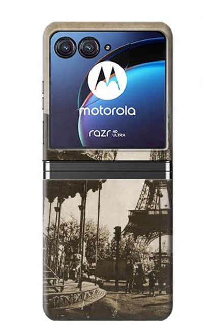 W2174 Eiffel Tower Vintage Paris Hard Case For Motorola Razr 40 Ultra