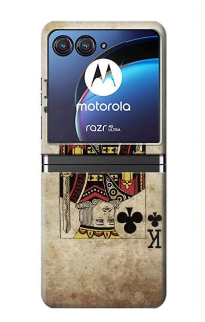 W2528 Poker King Card Hard Case For Motorola Razr 40 Ultra
