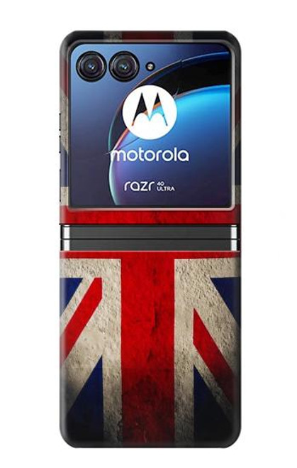 W2894 Vintage British Flag Hard Case For Motorola Razr 40 Ultra