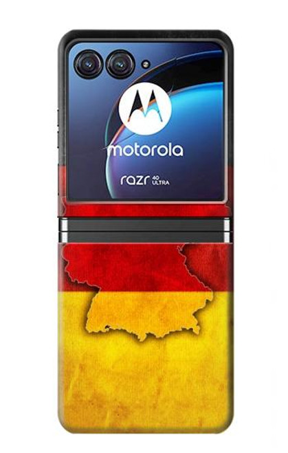 W2935 Germany Flag Map Hard Case For Motorola Razr 40 Ultra
