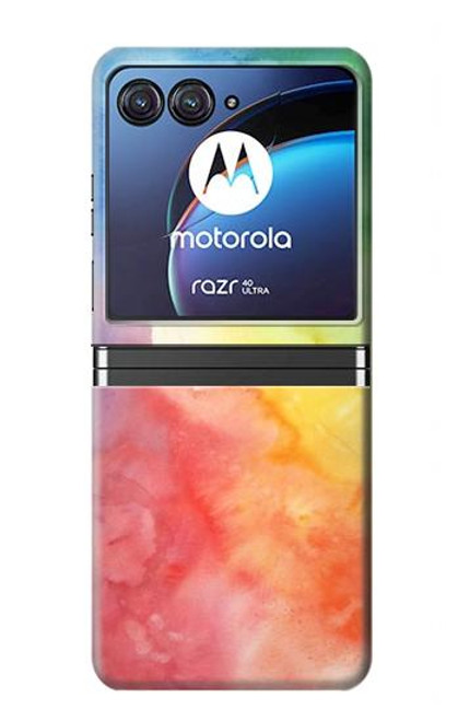 W2945 Colorful Watercolor Hard Case For Motorola Razr 40 Ultra