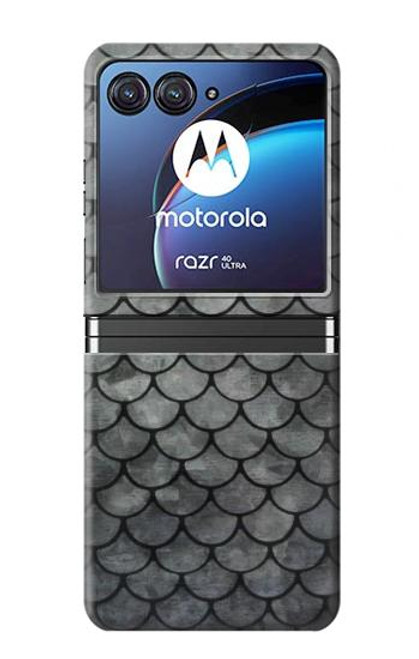 W2950 Silver Fish Scale Hard Case For Motorola Razr 40 Ultra