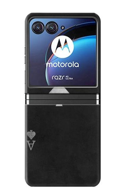 W3152 Black Ace of Spade Hard Case For Motorola Razr 40 Ultra