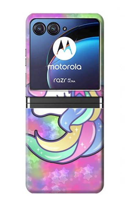W3264 Pastel Unicorn Hard Case For Motorola Razr 40 Ultra