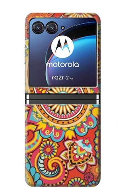 W3402 Floral Paisley Pattern Seamless Hard Case For Motorola Razr 40 Ultra