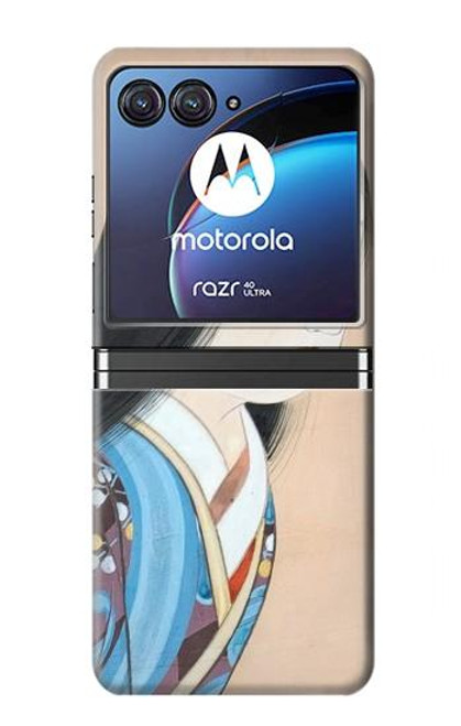 W3483 Japan Beauty Kimono Hard Case For Motorola Razr 40 Ultra