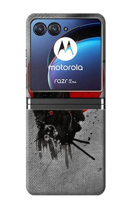 W3517 Japan Flag Samurai Hard Case For Motorola Razr 40 Ultra