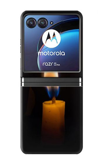 W3530 Buddha Candle Burning Hard Case For Motorola Razr 40 Ultra
