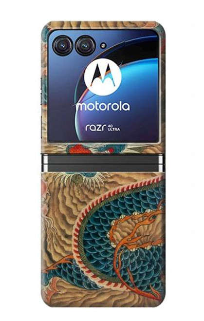 W3541 Dragon Cloud Painting Hard Case For Motorola Razr 40 Ultra