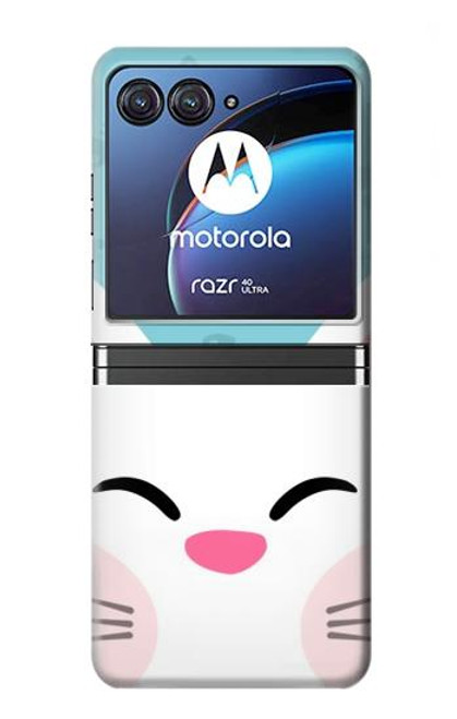 W3542 Cute Cat Cartoon Hard Case For Motorola Razr 40 Ultra