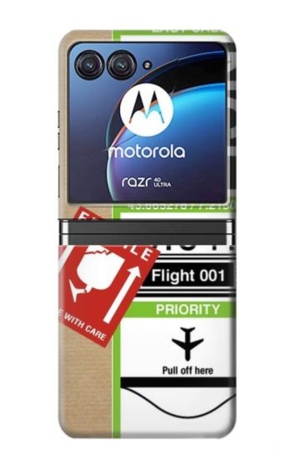 W3543 Luggage Tag Art Hard Case For Motorola Razr 40 Ultra