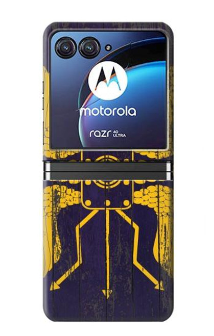 W3546 Roman Shield Blue Hard Case For Motorola Razr 40 Ultra