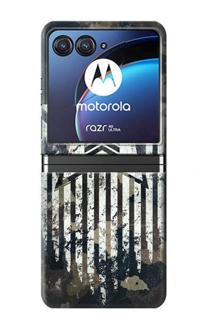 W3666 Army Camo Camouflage Hard Case For Motorola Razr 40 Ultra