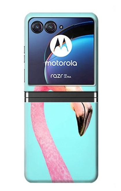 W3708 Pink Flamingo Hard Case For Motorola Razr 40 Ultra