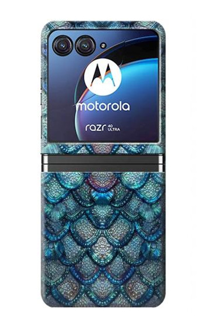 W3809 Mermaid Fish Scale Hard Case For Motorola Razr 40 Ultra