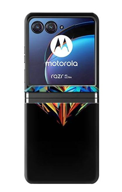 W3842 Abstract Colorful Diamond Hard Case For Motorola Razr 40 Ultra