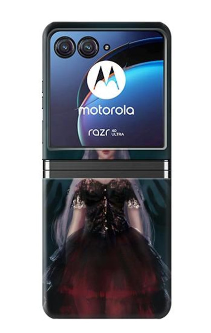 W3847 Lilith Devil Bride Gothic Girl Skull Grim Reaper Hard Case For Motorola Razr 40 Ultra