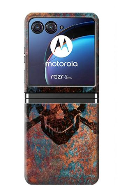 W3895 Pirate Skull Metal Hard Case For Motorola Razr 40 Ultra