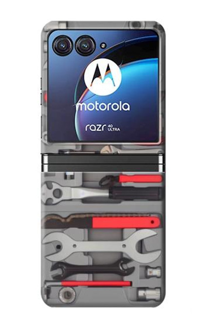 W3921 Bike Repair Tool Graphic Paint Hard Case For Motorola Razr 40 Ultra