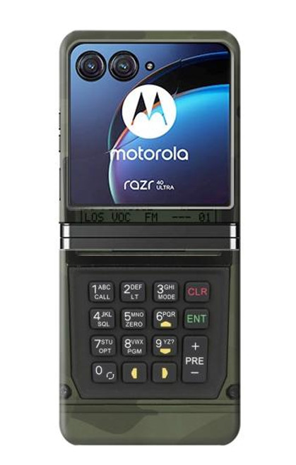 W3959 Military Radio Graphic Print Hard Case For Motorola Razr 40 Ultra
