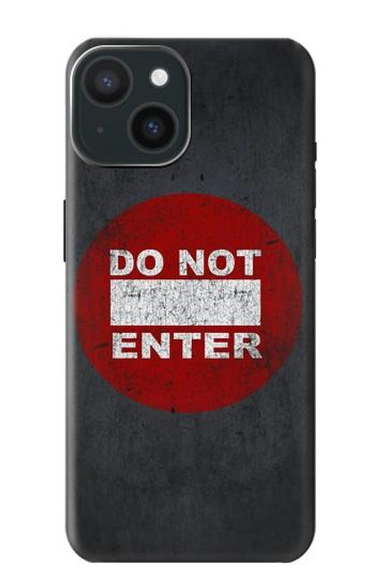 W3683 Do Not Enter Hard Case and Leather Flip Case For iPhone 15