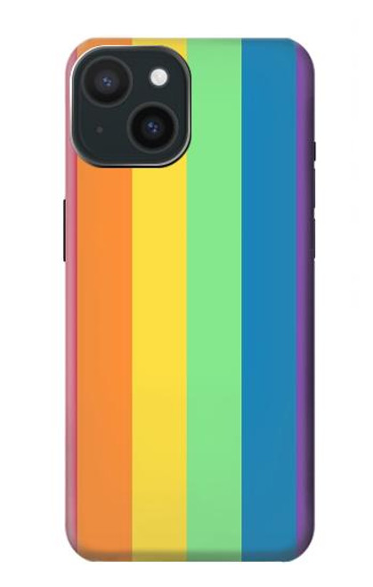 W3699 LGBT Pride Hard Case and Leather Flip Case For iPhone 15