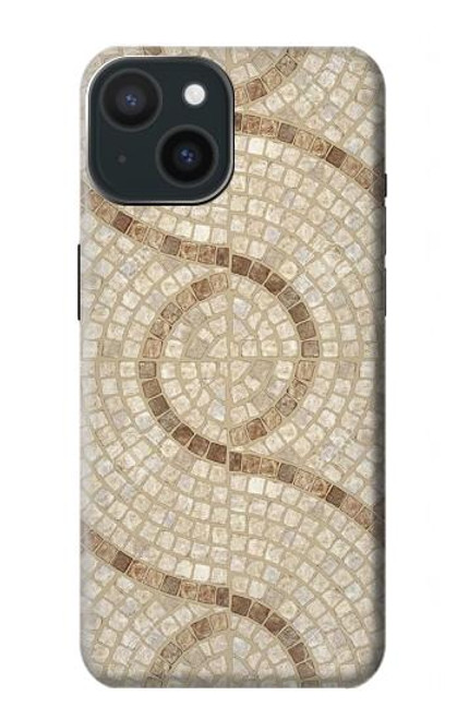 W3703 Mosaic Tiles Hard Case and Leather Flip Case For iPhone 15