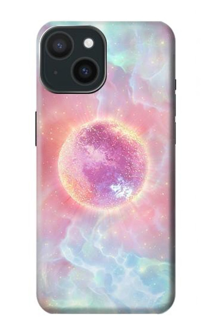 W3709 Pink Galaxy Hard Case and Leather Flip Case For iPhone 15