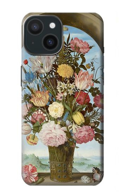 W3749 Vase of Flowers Hard Case and Leather Flip Case For iPhone 15