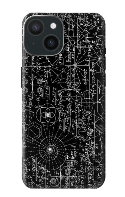 W3808 Mathematics Blackboard Hard Case and Leather Flip Case For iPhone 15