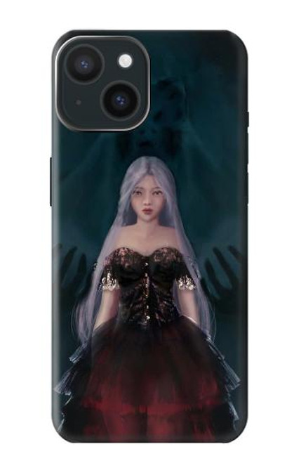 W3847 Lilith Devil Bride Gothic Girl Skull Grim Reaper Hard Case and Leather Flip Case For iPhone 15