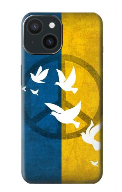 W3857 Peace Dove Ukraine Flag Hard Case and Leather Flip Case For iPhone 15