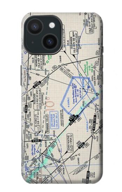 W3882 Flying Enroute Chart Hard Case and Leather Flip Case For iPhone 15