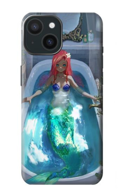 W3912 Cute Little Mermaid Aqua Spa Hard Case and Leather Flip Case For iPhone 15