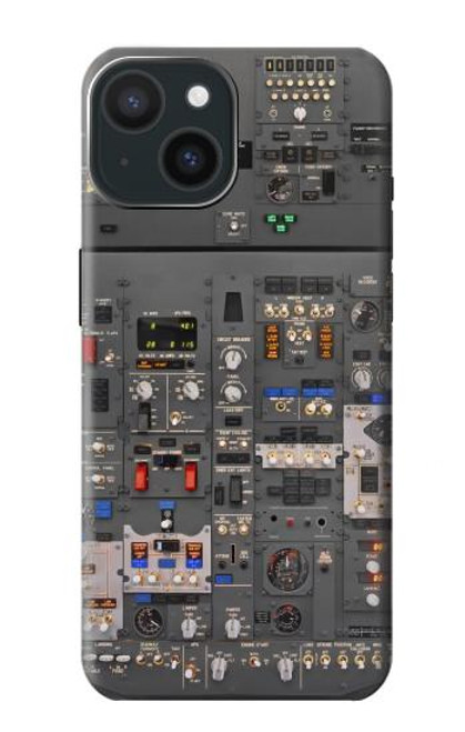 W3944 Overhead Panel Cockpit Hard Case and Leather Flip Case For iPhone 15