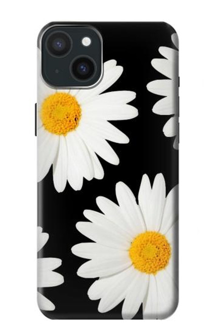 W2477 Daisy flower Hard Case and Leather Flip Case For iPhone 15 Plus