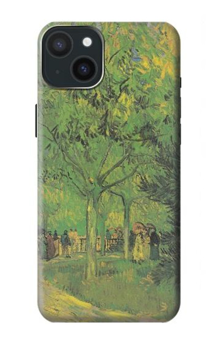 W3748 Van Gogh A Lane in a Public Garden Hard Case and Leather Flip Case For iPhone 15 Plus